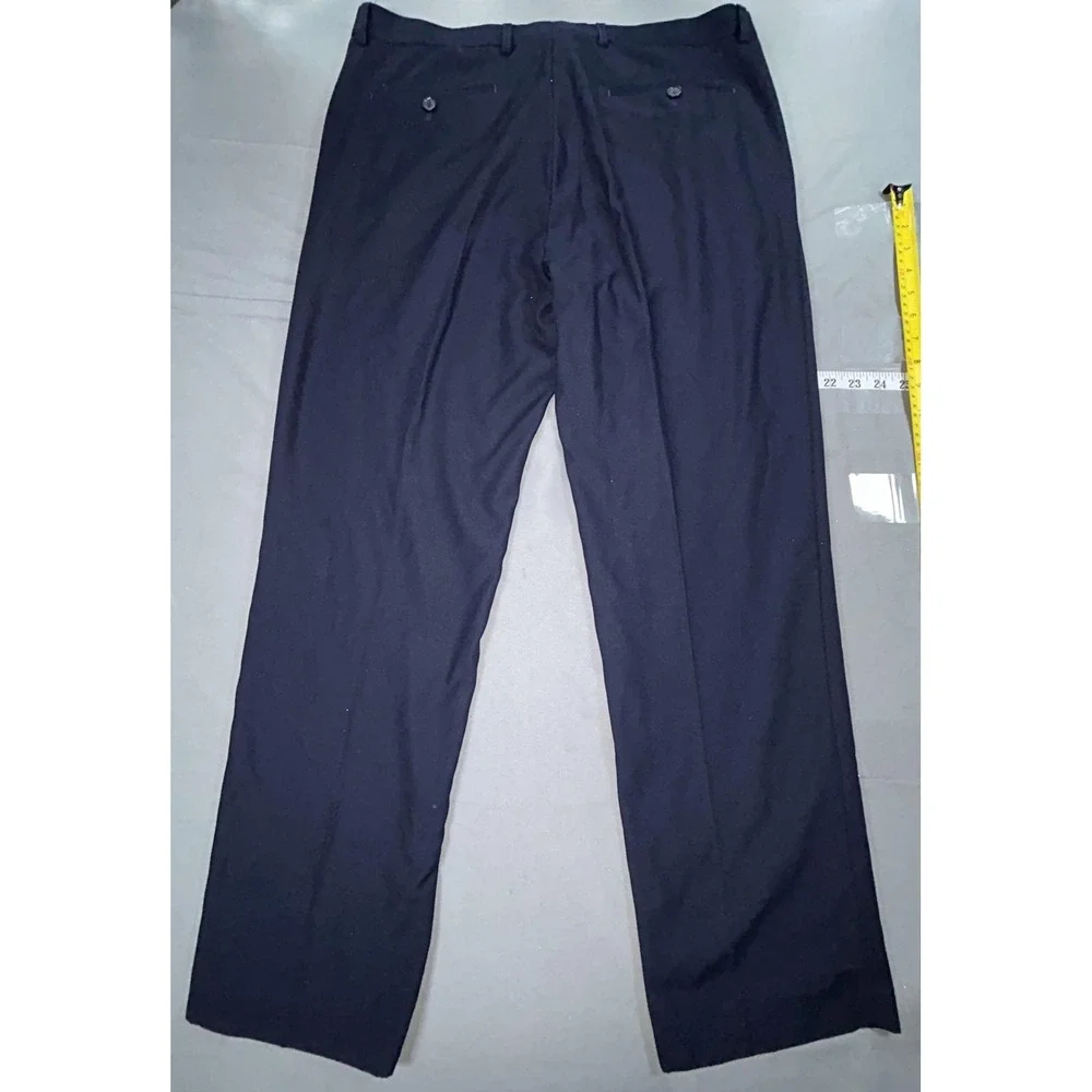 Tailorbyrd Dress Pants Mens 36x30 Blue Flat Front Classic Fit Straight Leg